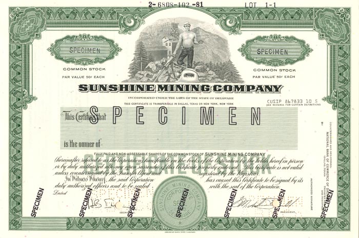 Sunshine Mining Co.